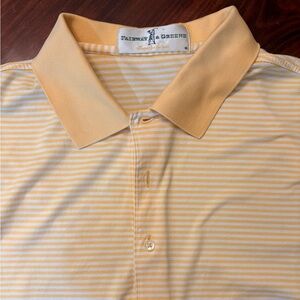 Fairway and Greene Men's Yellow Striped Polo Shirt